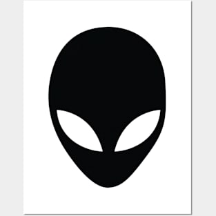 Alien Grey Stencil Posters and Art